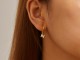 CZ Letter Hoop Earrings