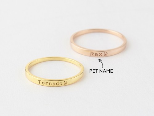 personalized pet memorial rings