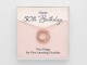 50th Birthday Necklace for Her - 5 rings