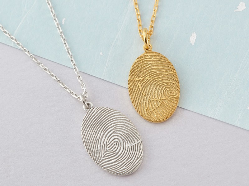Oval Fingerprint Necklace | Centime Gift