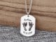 Baby Footprint Dog Tag Necklace For Men