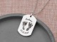 Baby Footprint Dog Tag Necklace For Men