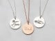 Disc Personalized Signature Necklace - Dainty