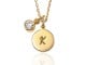 Custom Kid Initial Necklace with Birthstone