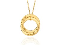 Mother's Necklace with Kids' Names - 2 Rings