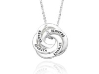 Dainty Mom Necklace with Children's Names - 2-4 Rings